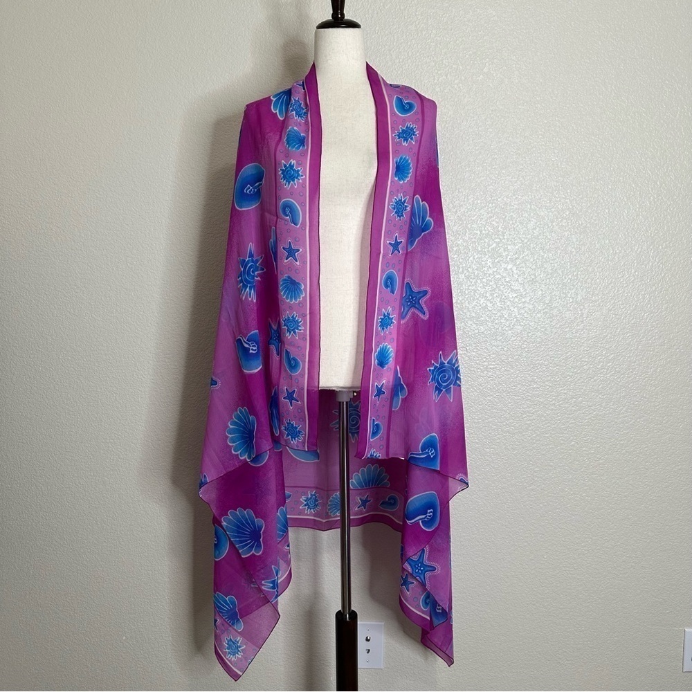 Beach Boho Seashells Bathing Suit Cover Up Wrap